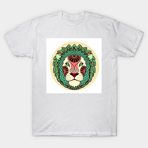 Lion Leo Zodiac Sign T-Shirt by She Gets Creative